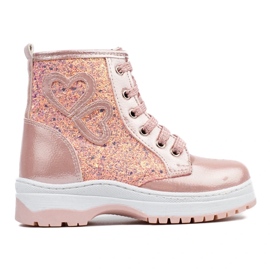 W. Potocki Girls' boots with glitter Potocki pink 1