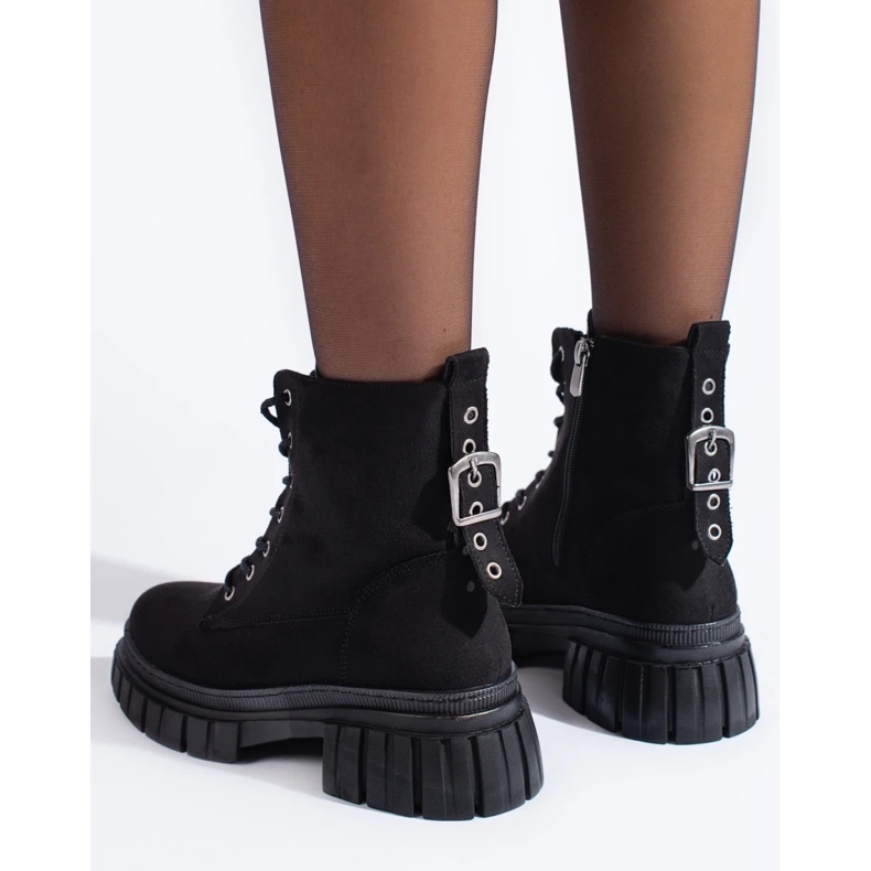 Women's suede boots on the T.SOKOLSKI platform black 2