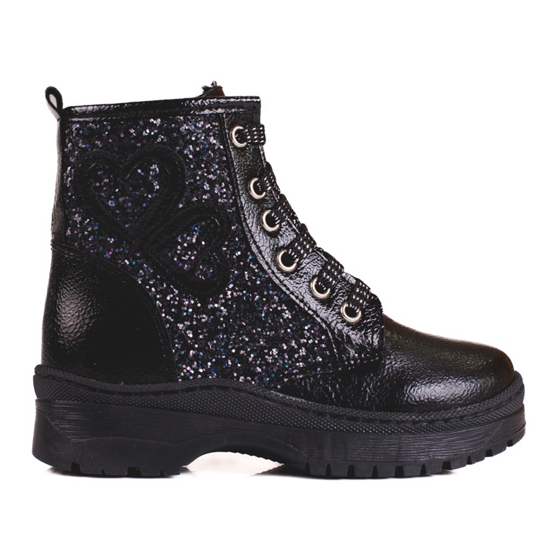 W. Potocki Girls' boots with glitter Potocki black 1