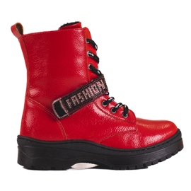 W. Potocki Potocki girls' boots with crystals red 1 W. Potocki Potocki girls' boots with crystals red 1