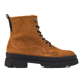 Leather women's shoes Big Star KK274524 brown 1