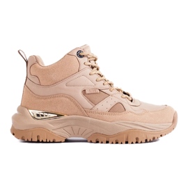 Women's Big Star sneakers KK274355 beige 2