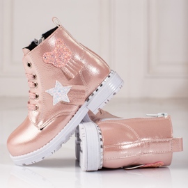 Girls' pink ankle boots 2