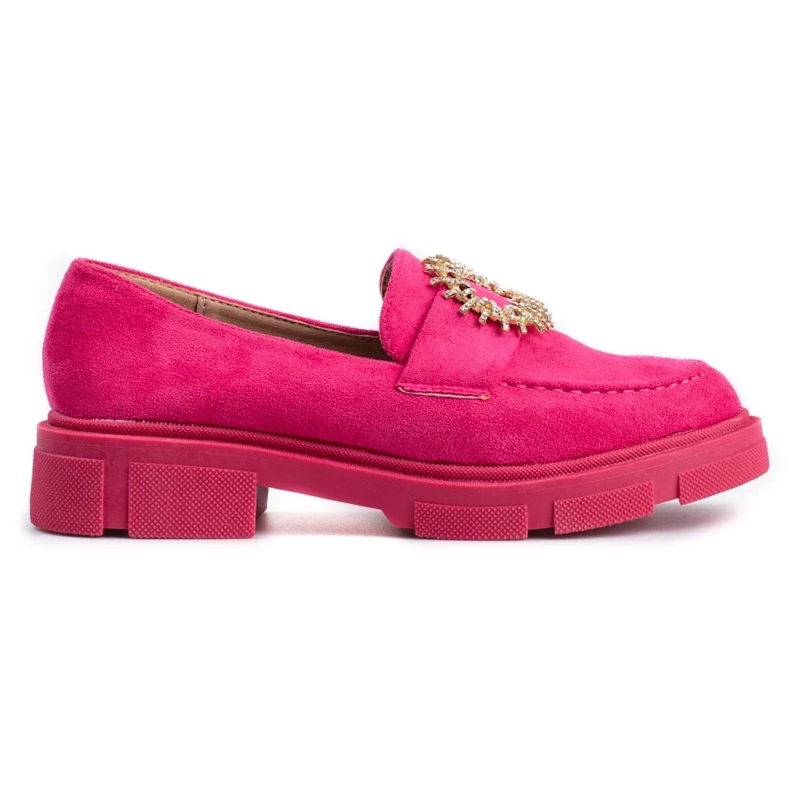 Women's suede fuchsia half-boots pink 2