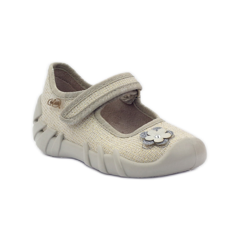 Befado children's shoes ballerinas slippers 109p163 brown grey yellow 1 Befado children's shoes ballerinas slippers 109p163 brown grey yellow 1