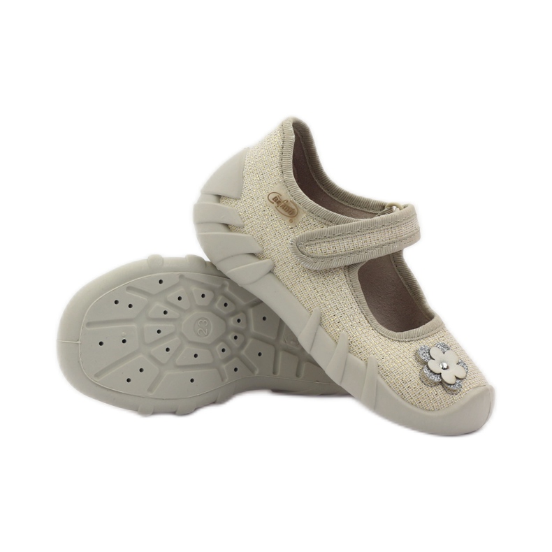 Befado children's shoes ballerinas slippers 109p163 brown grey yellow 3 Befado children's shoes ballerinas slippers 109p163 brown grey yellow 3