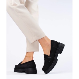 Black suede women's shoes 1