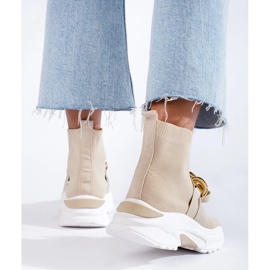 Shelovet women's sneakers with a beige sock 1