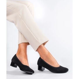 W. Potocki Women's black openwork pumps Potocki 2