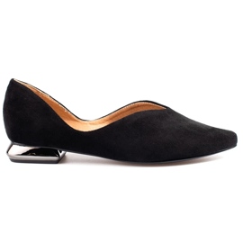 W. Potocki Women's suede ballerinas Potocki black 1