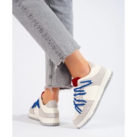Shelovet sneakers with blue laces white 1
