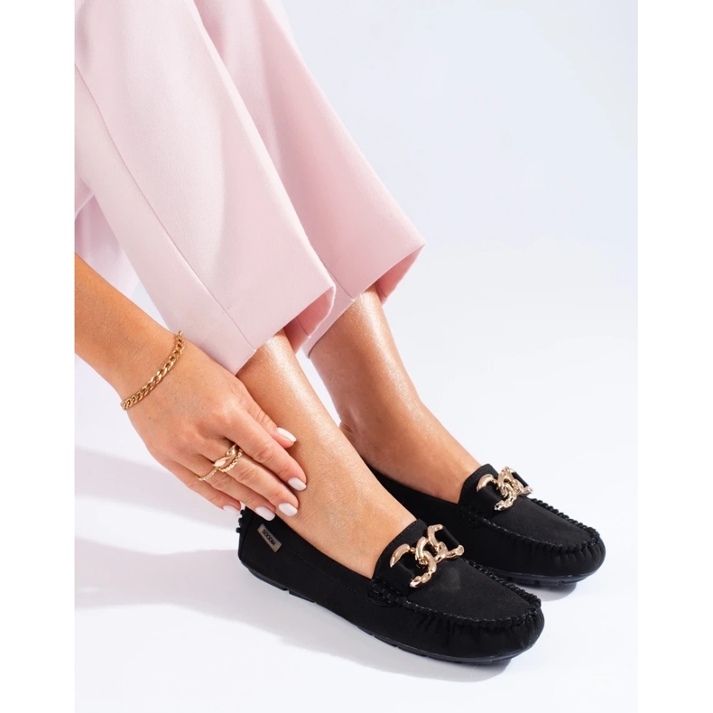 Classic women's moccasins Shelovet black 2 Classic women's moccasins Shelovet black 2