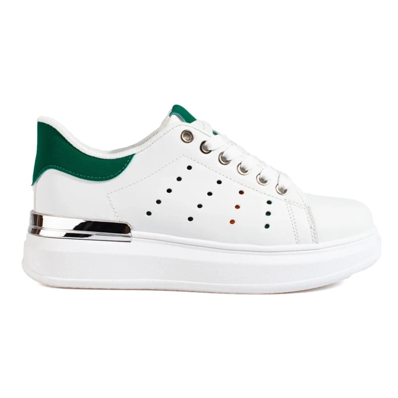 White sneakers with thick soles from Shelovet 1