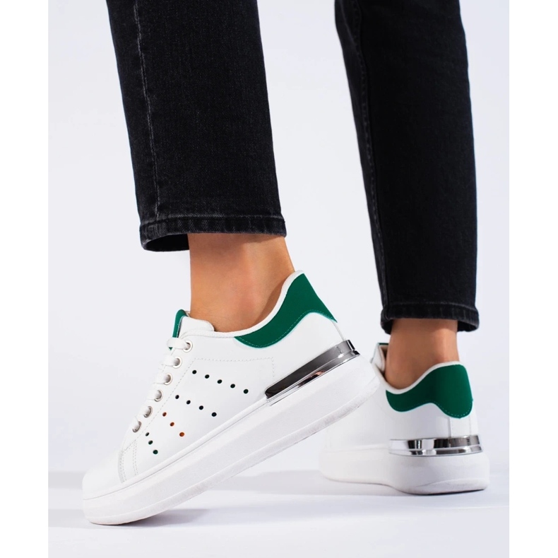 White sneakers with thick soles from Shelovet 2