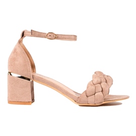 Beige women's sandals from Shelovet 1