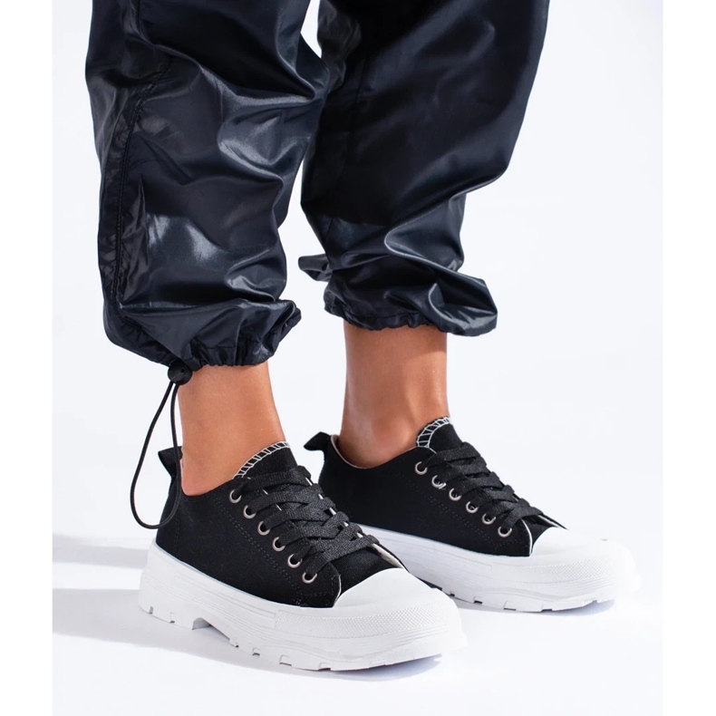 Classic Shelovet platform sneakers black 1