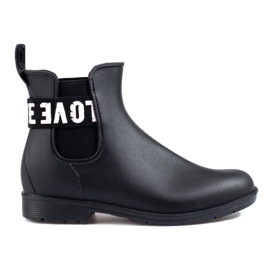 Women's black Shelovet wellies 1