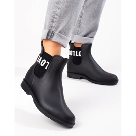 Women's black Shelovet wellies 2