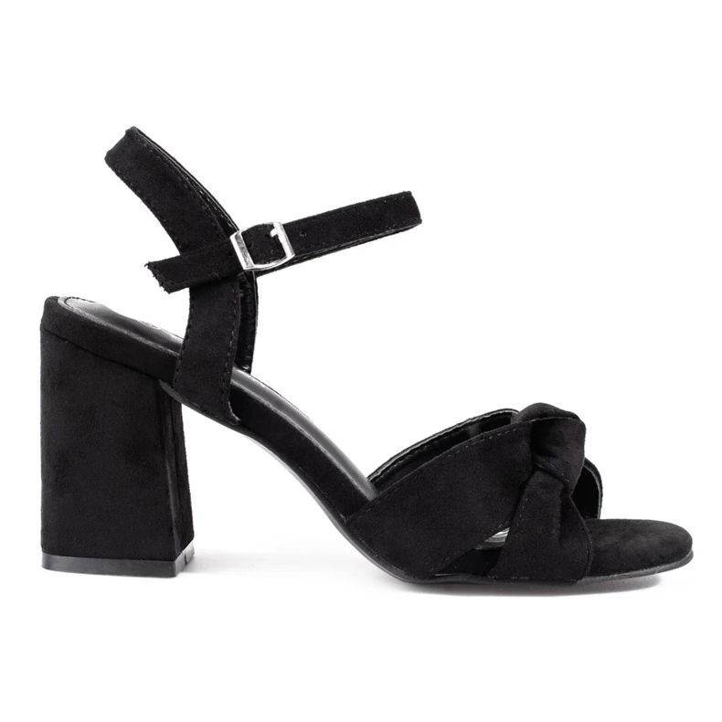 Black suede heel sandals from Vinceza 1