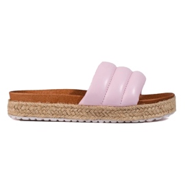 Women's espadrilles on a thick sole Vinceza pink 1 Women's espadrilles on a thick sole Vinceza pink 1