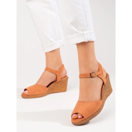 Brown wedge sandals by W. Potocki 2