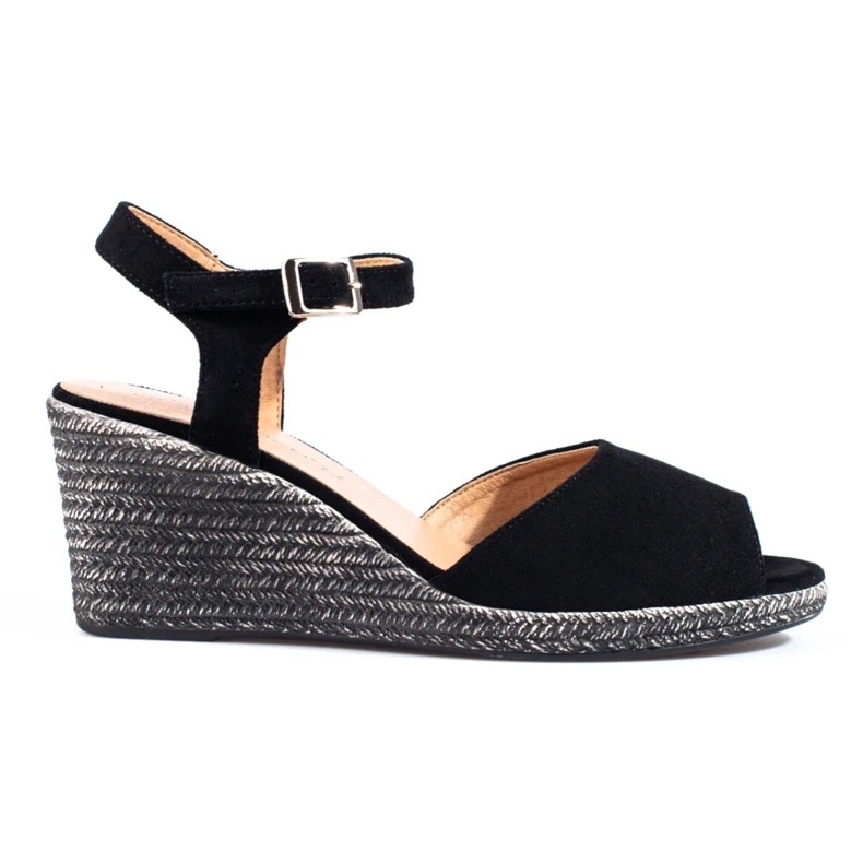 Black wedge sandals by W. Potocki 1