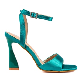 W. Potocki Women's high heel sandals Potocki green 2