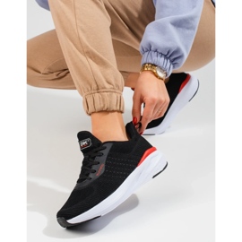 Women's black sports shoes with a thick sole DK 2 Women's black sports shoes with a thick sole DK 2