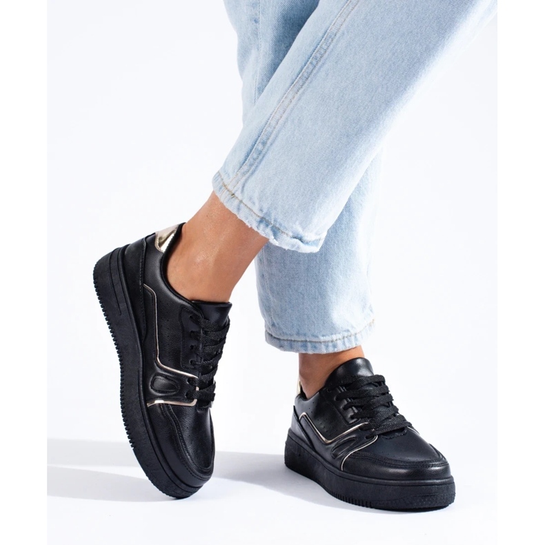 Black women's sneakers on the Shelovet platform 2