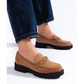 W. Potocki Women's suede loafers Potocki camel brown 2