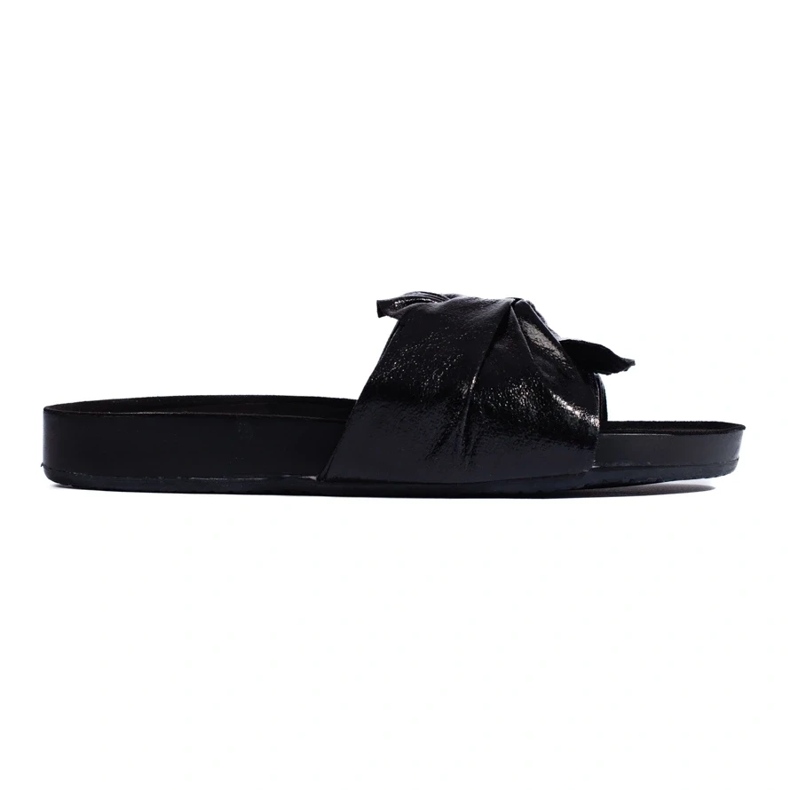 Women's black Shelovet flat sandals 1