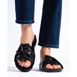 Women's black Shelovet flat sandals 2