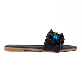 Women's black Shelovet flat sandals 2