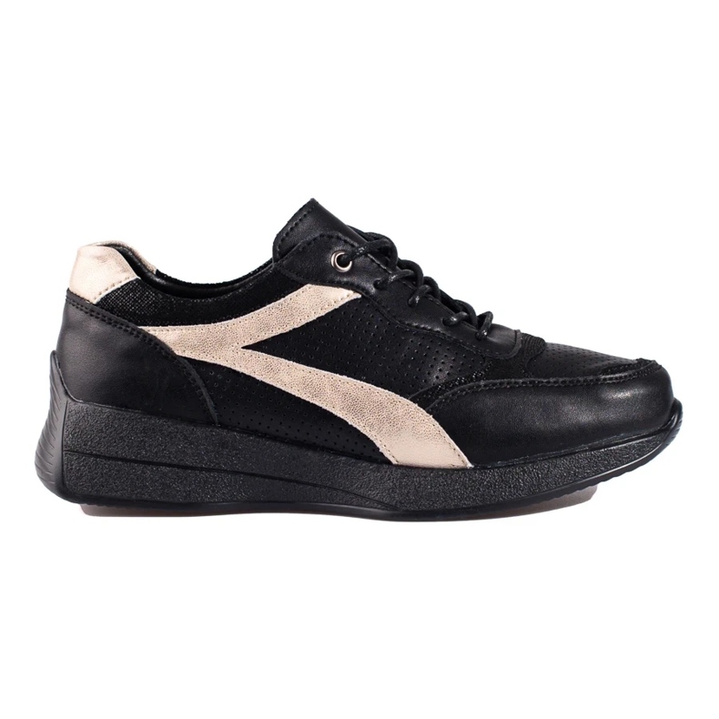 Shelovet platform black leather sneakers 1 Shelovet platform black leather sneakers 1