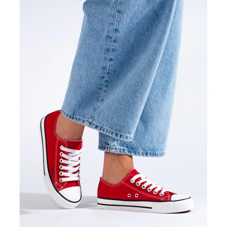 Shelovet red classic sneakers 1