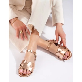 Gold Shelovet flat sandals golden 2
