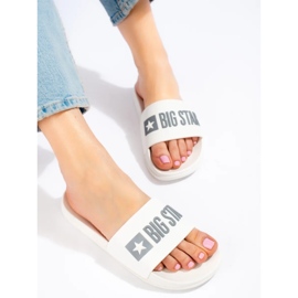 Women's slippers Big Star white ff274A199101 2