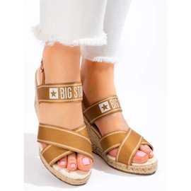 Beige women's Big Star sandals LL274883 2 Beige women's Big Star sandals LL274883 2