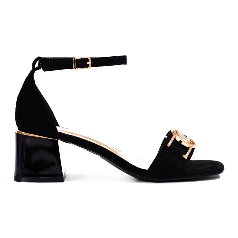 Women's black Shelovet block sandals 1 Women's black Shelovet block sandals 1