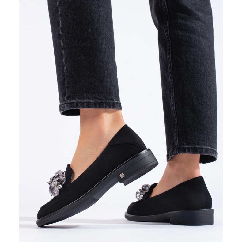 W. Potocki Women's black suede loafers from Potocki 1