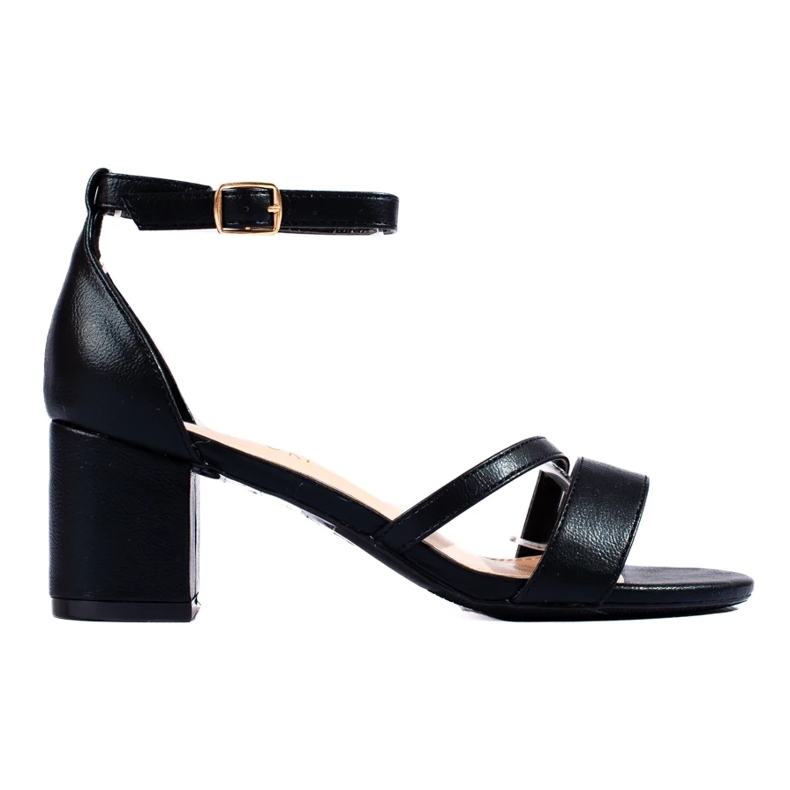 W. Potocki Women's sandals on the post Potocki black 2