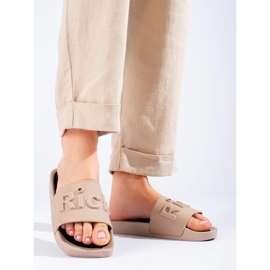 W. Potocki Women's beige slippers from Potocki 1