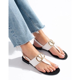 Women's flip-flops white Shelovet 1