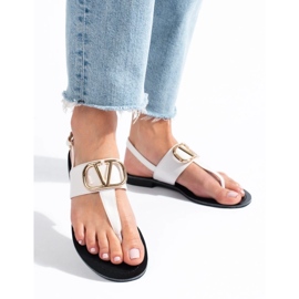 Women's flip-flops white Shelovet 2