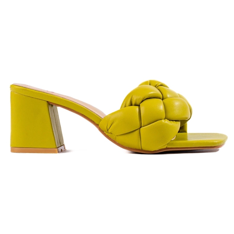 Women's green Shelovet heeled sandals 2