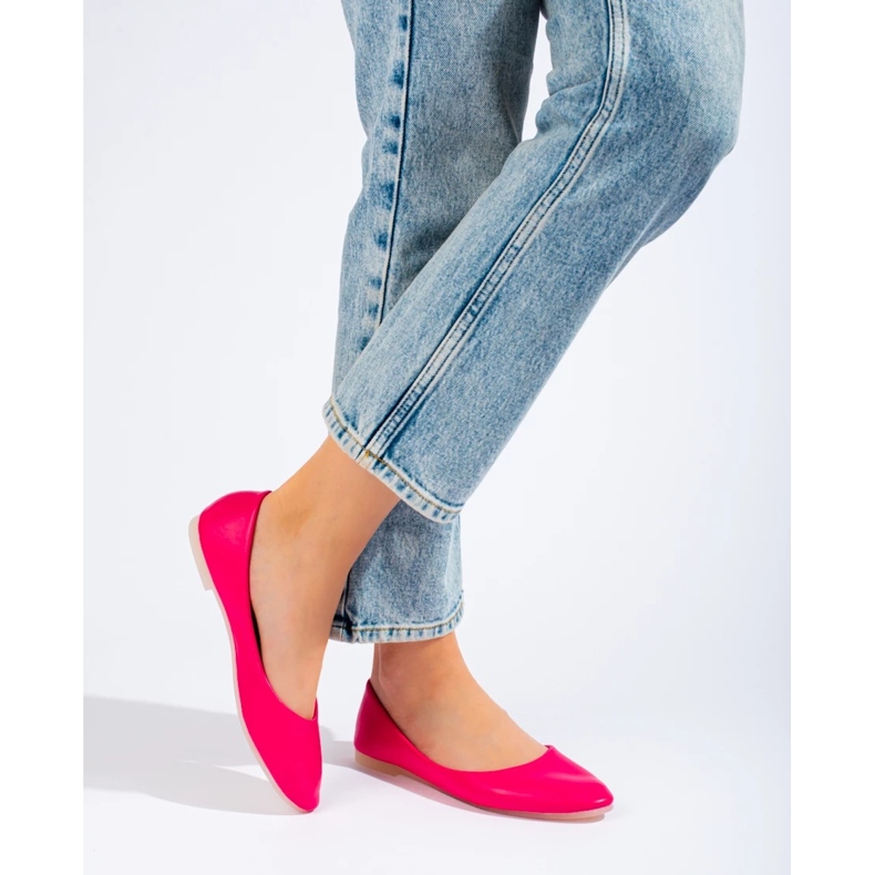 Women's pink ballerinas made of Shelovet eco-leather 2