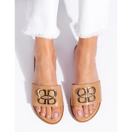Classic women's black Shelovet slippers beige 1 Classic women's black Shelovet slippers beige 1