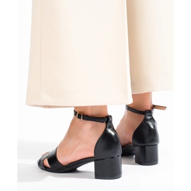 Black low heel sandals from Shelovet 2