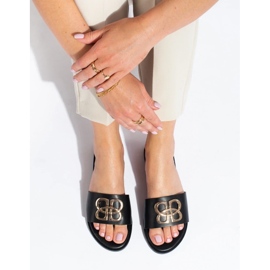 Classic women's black Shelovet slippers 2