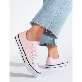 SHELOVET Women's pink Vico low sneakers 2